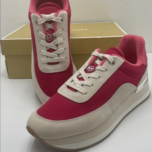 Michael Kors HATTIE TRAINER
NYLON
49T5HAFS3D Dark Raspberry Platform Sneakers - Picture 14 of 16